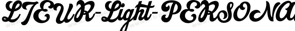 LIEUR-Light-PERSONAL USE ONLY字体转换